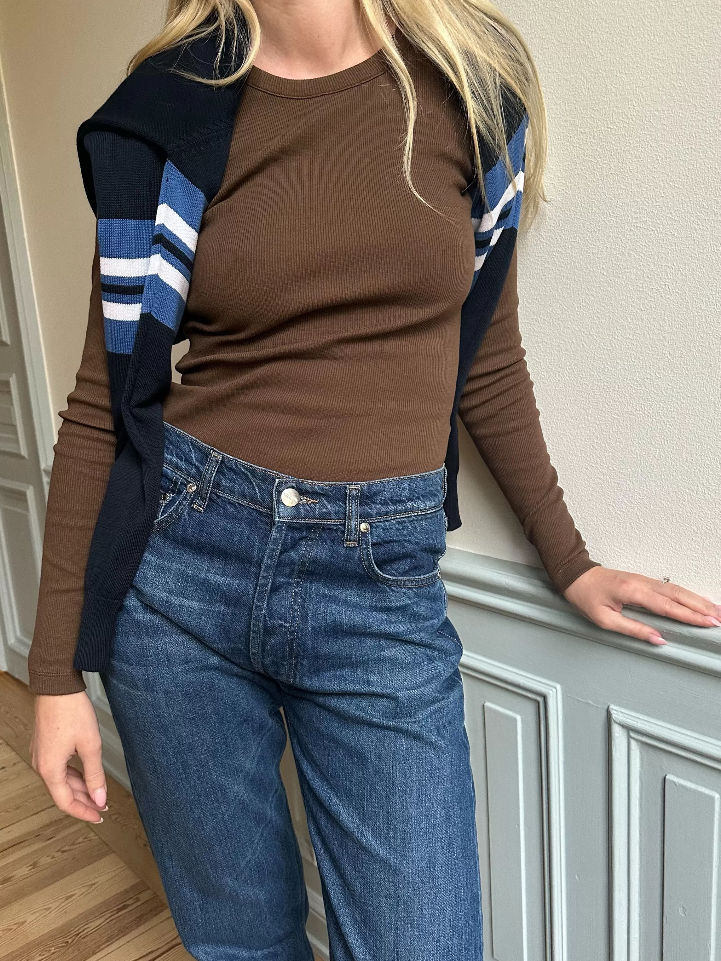 Djerf Avenue Daily Long Sleeve Top Ribbed<Women Sweaters