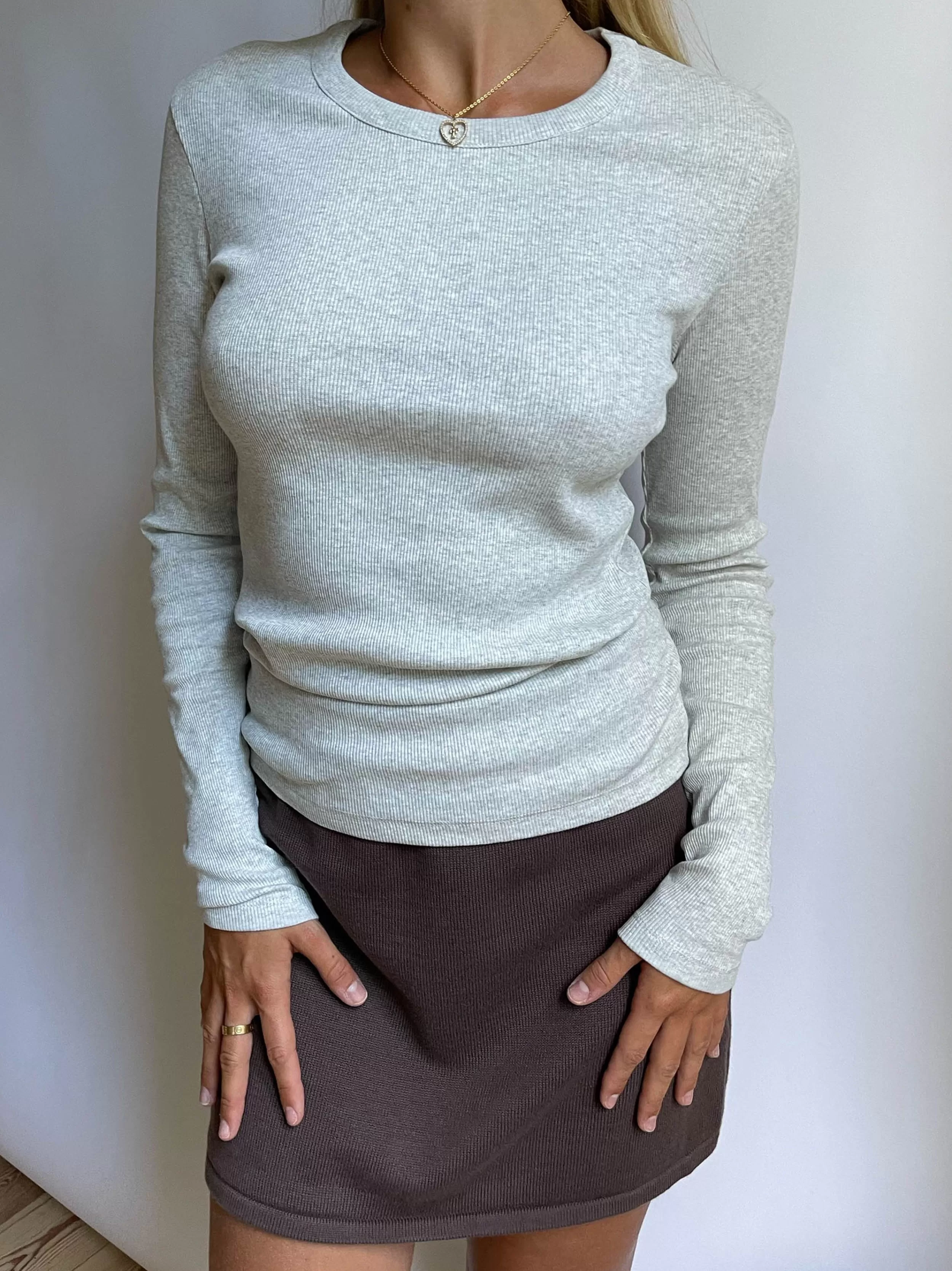 Djerf Avenue Daily Long Sleeve Top Ribbed<Women Sweaters